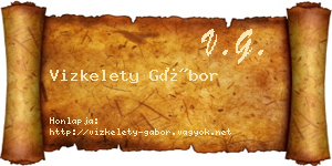 Vizkelety Gábor névjegykártya
